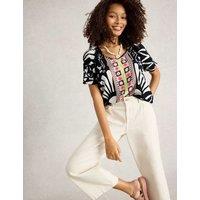 Printed V-Neck Top