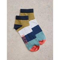 Striped Cotton Rich Trainer Socks