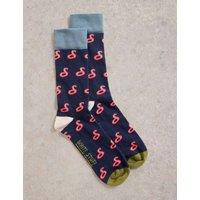 Flamingo Print Cotton Rich Socks