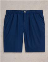 Regular Fit Linen Rich Shorts