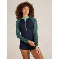 Printed High Neck Rash Vest
