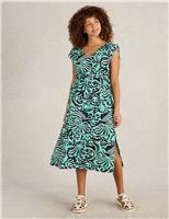 Pure Cotton Printed Midi Beach Dress