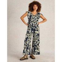 Pure Cotton Jersey Printed Jumpsuit