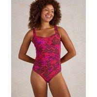 Printed Padded Ruched Swimsuit