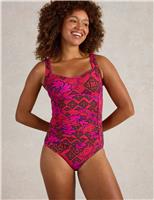 Printed Padded Ruched Swimsuit