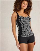 Printed Padded Sweetheart Tankini Top