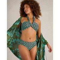 Printed Padded Bandeau Bikini Top