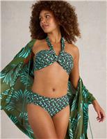 Printed Padded Bandeau Bikini Top