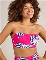 Printed Bandeau Bikini Top