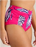 Floral High Waisted Bikini Bottoms