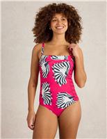 Floral Printed Square Neck Swimsuit