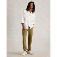 Regular Fit Linen Rich Striped Shirt