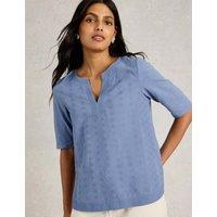 Pure Cotton Embroidered Top