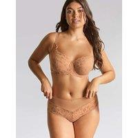 Panache Allure Lace High Waisted Knickers Honey