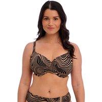 Fantasie Pemba Island Animal Print Wired Bikini Top Black/Brown