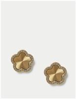Gifting Gold Tone Petal Stud Earrings