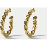 Gold Plated Sterling Silver Twist Detail Earrings