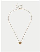 Gifting Gold Tone Petal Ditsy Necklace