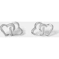 925 Sterling Silver Heart Stud Earrings