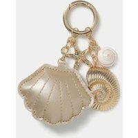 Starfish and Shell Clam Bag Charm