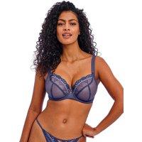 Freya Loveland Mesh Wired Side Support Bra (D-FF) Navy