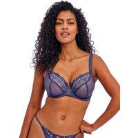 Freya Loveland Mesh Wired Side Support Bra (D-FF) Navy