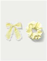 Back To School Gingham Scrunchie And Bow