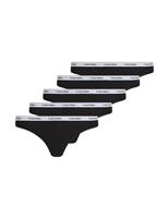 5pk Modern Logo Cotton Rich Thongs