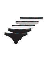5pk Modern Logo Cotton Rich Thongs