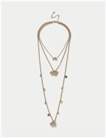 Sphere Multi Row Long Necklace