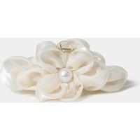 Organza Ruched Pearl Hair Claw