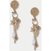 Swirl Charm Drop Earrings