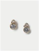 Cubic Zirconia Cluster Stud Earrings