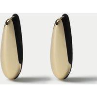 Powder Coat Oval Hinge Earrings