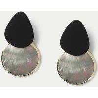 Black Iridescent Drop Earrings