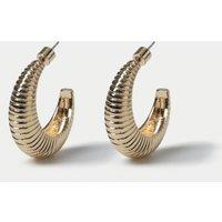 Ridge Texture Hoop Earrings