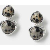 Dalmatian Jasper Micro Drop Earrings