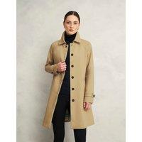 HOBBS Cotton Rich Showerproof Belted Trench Coat Beige