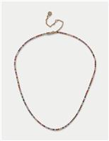 14ct Gold Plated Rainbow Cubic Zirconia Tennis Necklace