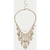 Pearl and Fringe Multi Row Necklace