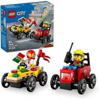 LEGO City Pizza vs. Fire Truck Race Car Pack (5+ Yrs)