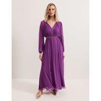 Tie Neck Maxi Waisted Dress