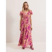 Floral V-Neck Maxi Waisted Dress