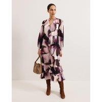 Pure Lyocell Floral Midaxi Tiered Dress