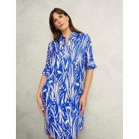 Floral Collared Knee Length Shift Dress
