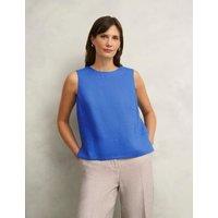 Pure Linen Round Neck Vest Top