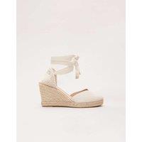 Leather Wedge Espadrilles
