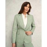 Pure Linen Single Breasted Blazer