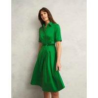 Cotton Rich Belted Midi Shirt Dress