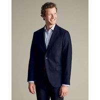 Charles Tyrwhitt Slim Fit Wool Rich Stretch Textured Jacket Navy